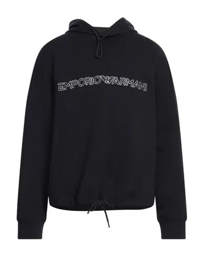 Emporio Armani Man Sweatshirt Midnight Blue Size L Cotton, Polyester, Elastane