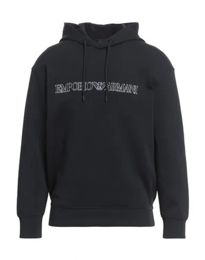 Emporio Armani Man Sweatshirt Midnight Blue Size L Cotton, Polyester, Elastane