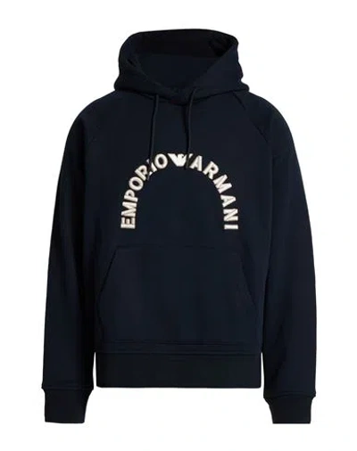 Emporio Armani Man Sweatshirt Midnight Blue Size M Cotton