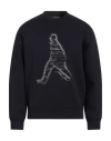 Emporio Armani Man Sweatshirt Midnight Blue Size S Cotton, Polyester, Elastane In Blue