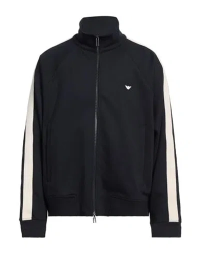 Emporio Armani Man Sweatshirt Midnight Blue Size Xl Polyester, Wool, Elastane