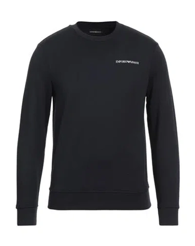 Emporio Armani Man Sweatshirt Midnight Blue Size S Modal, Cotton