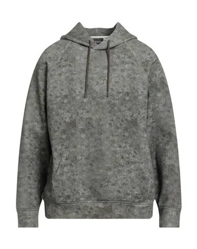 Emporio Armani Man Sweatshirt Military Green Size L Cotton, Polyester, Elastane In Gray