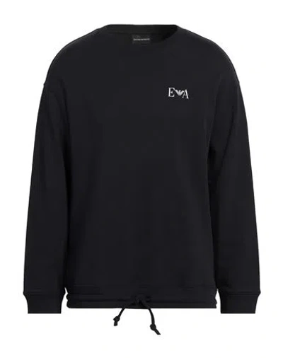Emporio Armani Man Sweatshirt Navy Size L Cotton In Blue