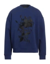 Emporio Armani Man Sweatshirt Navy Size Xxl Cotton, Polyester, Elastane In Navy