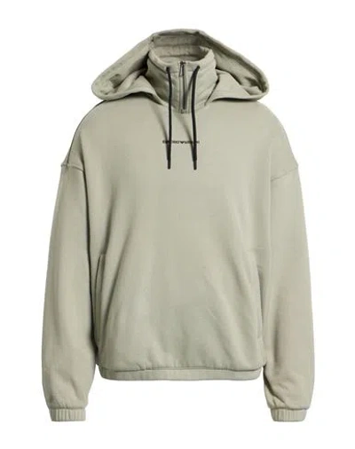 Emporio Armani Man Sweatshirt Sage Green Size L Cotton