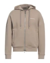 Emporio Armani Man Sweatshirt Sand Size Xxl Cotton, Polyester, Elastane In Beige