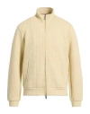 Emporio Armani Man Sweatshirt Sand Size M Polyester, Viscose, Elastane In Brown