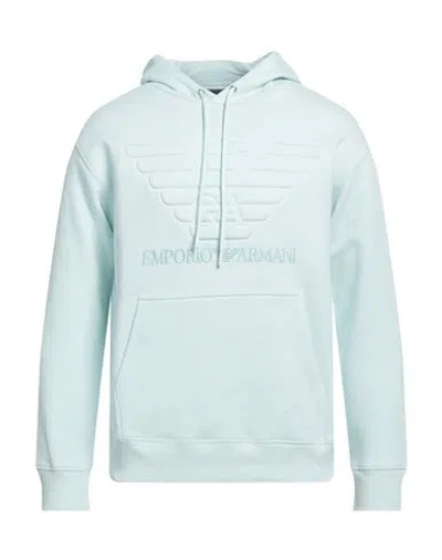 EMPORIO ARMANI EMPORIO ARMANI MAN SWEATSHIRT SKY BLUE SIZE L COTTON