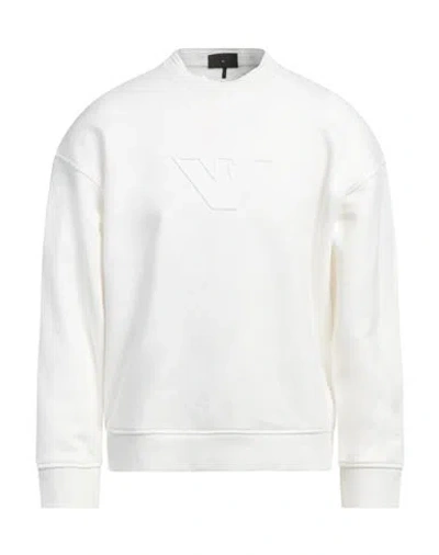 Emporio Armani Man Sweatshirt White Size M Cotton, Elastane