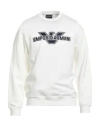 Emporio Armani Man Sweatshirt White Size L Cotton, Modal, Elastane