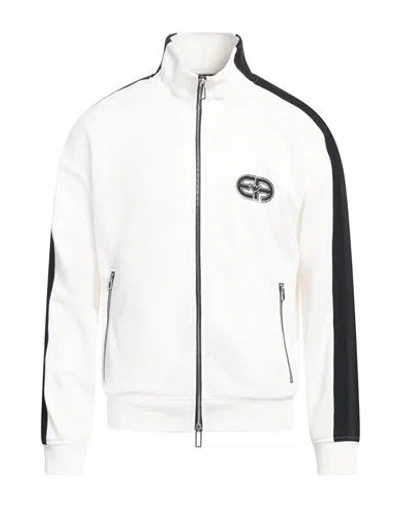 Emporio Armani Man Sweatshirt White Size L Cotton, Polyester