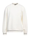 Emporio Armani Man Sweatshirt White Size L Cotton, Polyester, Elastane In Neutral