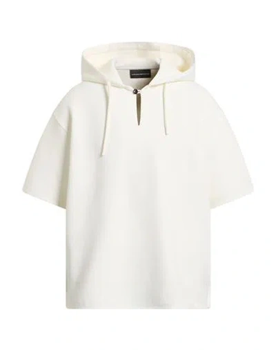 Emporio Armani Man Sweatshirt White Size L Cotton, Polyester, Elastane