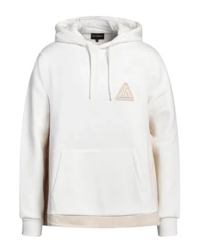 Emporio Armani Man Sweatshirt White Size L Cotton, Polyester, Elastane
