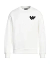 Emporio Armani Man Sweatshirt White Size Xxl Modal, Cotton, Elastane