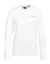 Emporio Armani Man Sweatshirt White Size M Modal, Cotton