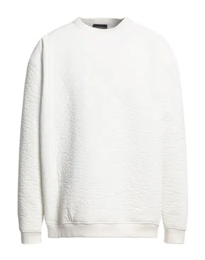 Emporio Armani Man Sweatshirt White Size Xl Polyester, Polyurethane, Cotton, Elastane