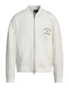 Emporio Armani Man Sweatshirt White Size Xxl Cotton, Polyester, Elastane