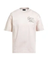 Emporio Armani Man T-shirt Beige Size L Cotton
