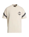 Emporio Armani Man T-shirt Beige Size L Cotton In Neutral