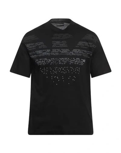 Emporio Armani Man T-shirt Black Size L Cotton