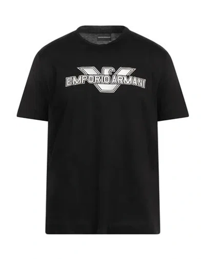 Emporio Armani Man T-shirt Black Size L Cotton