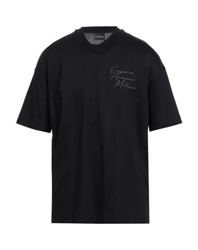 Emporio Armani Man T-shirt Black Size L Cotton