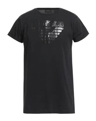 Emporio Armani Man T-shirt Black Size L Cotton