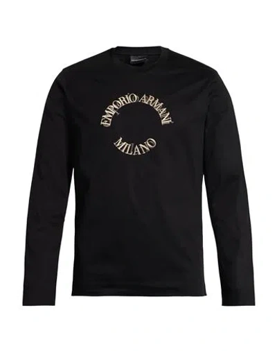 Emporio Armani Man T-shirt Black Size L Cotton