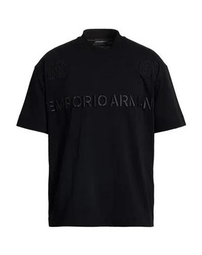 Emporio Armani Man T-shirt Black Size L Cotton, Polyester