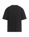 Emporio Armani Man T-shirt Black Size L Cotton, Polyester, Elastane