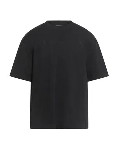 Emporio Armani Man T-shirt Black Size L Cotton, Polyester, Elastane