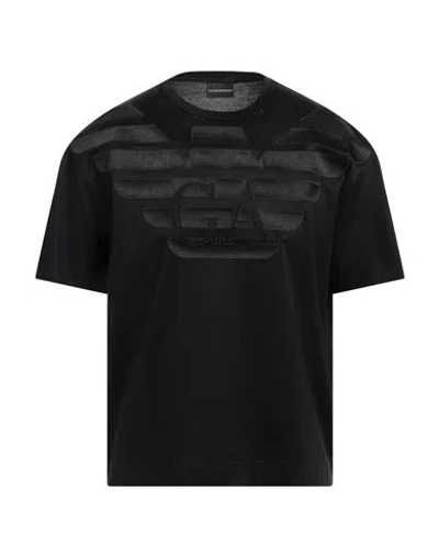 Emporio Armani Man T-shirt Black Size M Lyocell, Cotton