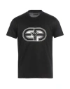Emporio Armani Man T-shirt Black Size L Lyocell, Cotton