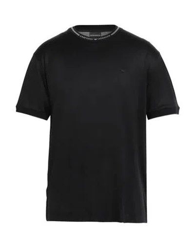 Emporio Armani Man T-shirt Black Size L Lyocell, Cotton