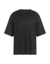 Emporio Armani Man T-shirt Black Size L Lyocell, Cotton In Multi