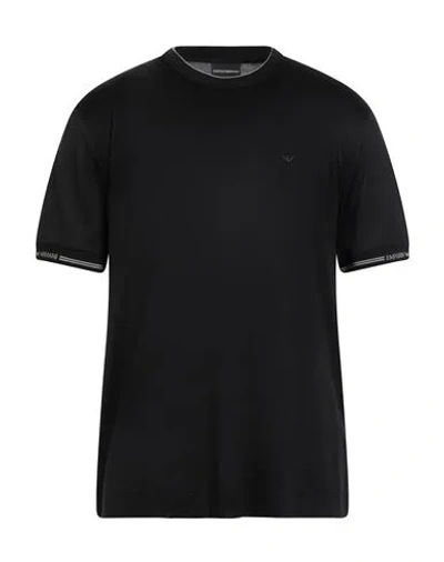 Emporio Armani Man T-shirt Black Size L Lyocell, Cotton