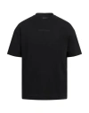 Emporio Armani Man T-shirt Black Size S Lyocell, Cotton In Black