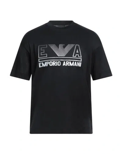 Emporio Armani Man T-shirt Black Size S Lyocell, Cotton