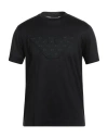 Emporio Armani Man T-shirt Black Size M Lyocell, Cotton