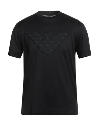 Emporio Armani Man T-shirt Black Size M Lyocell, Cotton