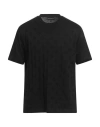 Emporio Armani Man T-shirt Black Size S Cotton In Black