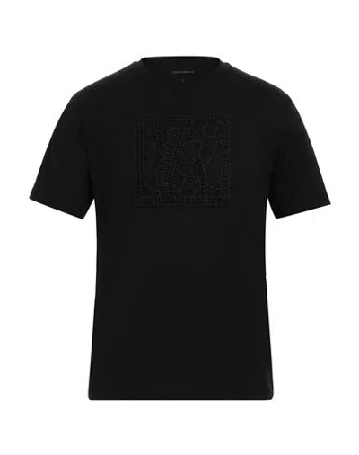 Emporio Armani Man T-shirt Black Size S Cotton, Polyester