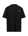 Emporio Armani Man T-shirt Black Size S Virgin Wool, Viscose In Black