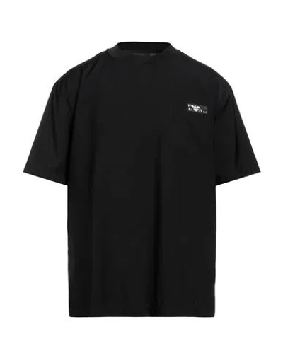 Emporio Armani Man T-shirt Black Size S Virgin Wool, Viscose