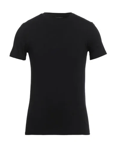 Emporio Armani Man T-shirt Black Size Xl Viscose, Elastane