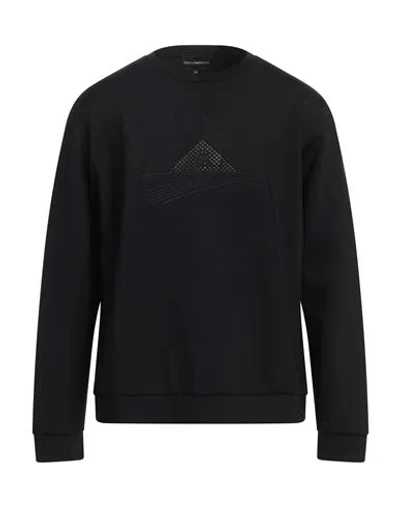 Emporio Armani Man Sweatshirt Black Size Xs Polyamide, Elastane