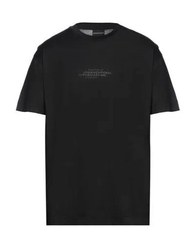Emporio Armani Man T-shirt Black Size Xxxl Lyocell, Cotton