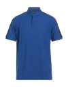 Emporio Armani Man T-shirt Blue Size L Cotton, Polyamide, Polyester, Elastane